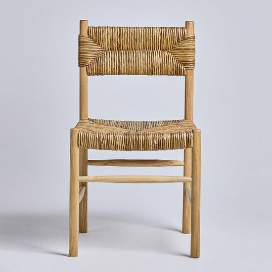 Stella Dining Chair - Natural Banana Fiber Seat - Sungkay Wood Frame