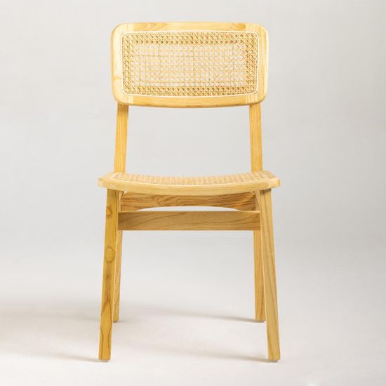Katrina C Dining Chair - Natural Rattan Seat - Natural Frame