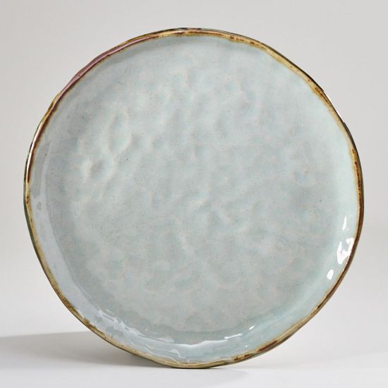 Elin Side Plate 21cm - Grey Blue with Natural Detail