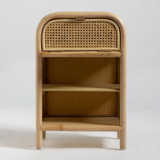Patagonia Bedside Table - Single Drawer - 2 Shelves - Pine Wood Frame