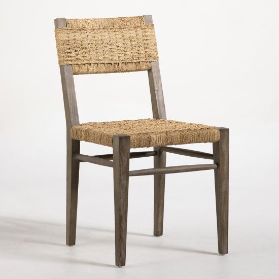 Finley Dining Chair - Natural Hemp Rope Seat - Elm Frame