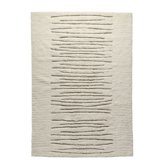 Shimla Area Rug - White and Natural Wool & Jute - 160 x 230cm