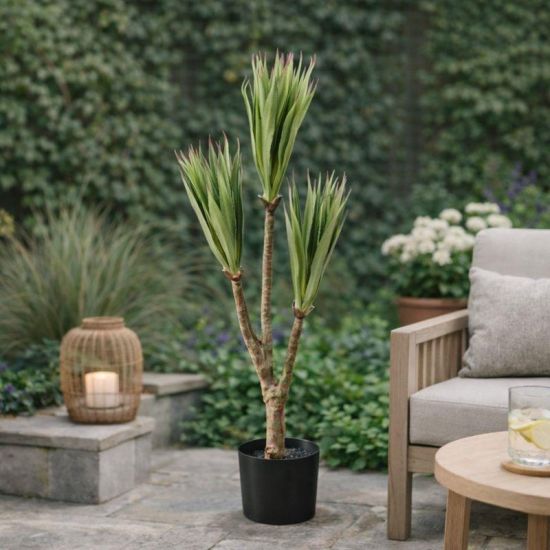 Triple Stem Sisal - Green - Real Touch - Artificial Plant - 90cm