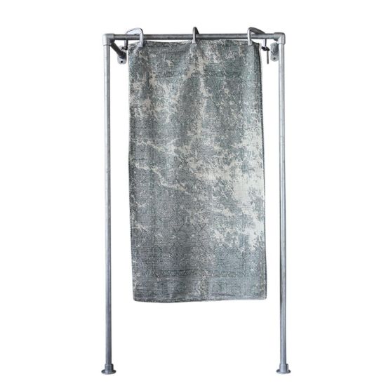 Amelie Area Rug - French Rustic Verte Green Cotton - 150 x 75cm
