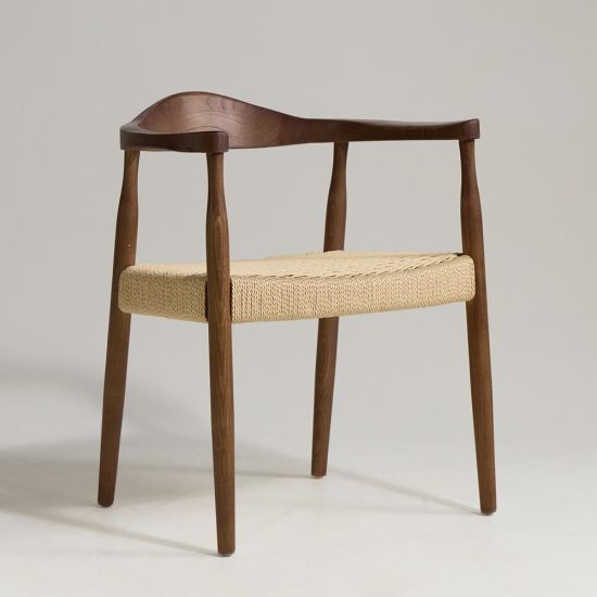 Horatio Dining Chair - Natural Paper Coil Seat - Walnut Frame