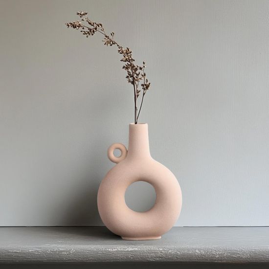 Sansa Vase - Oatmeal Porcelain - 25.5cm