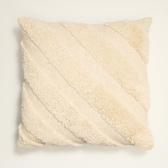 Imogen Cushion - Natural Tufted Cotton - 50 x 50cm