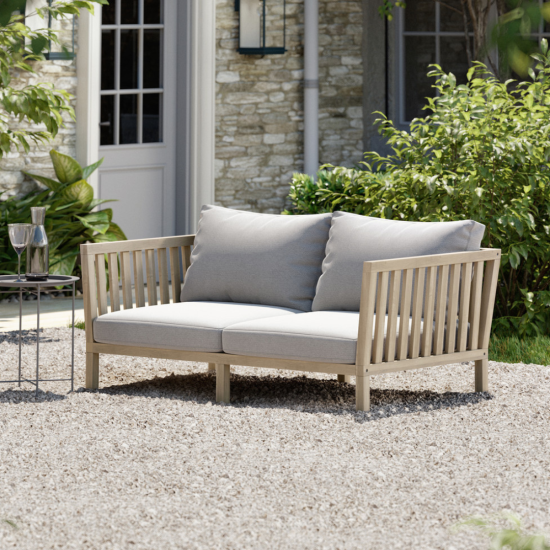 Garden Trading - Porthallow Day Bed - 2-Seater Cushion Bench - 67 x 164 x 101cm