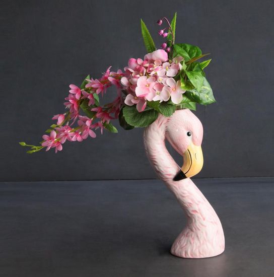 Flamingo Head Vase