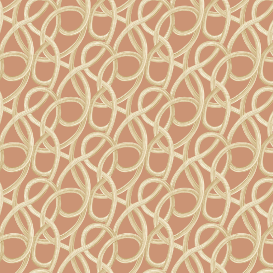 Ohpopsi Wallpaper - Laid Bare - Twisted Geo - Ginger