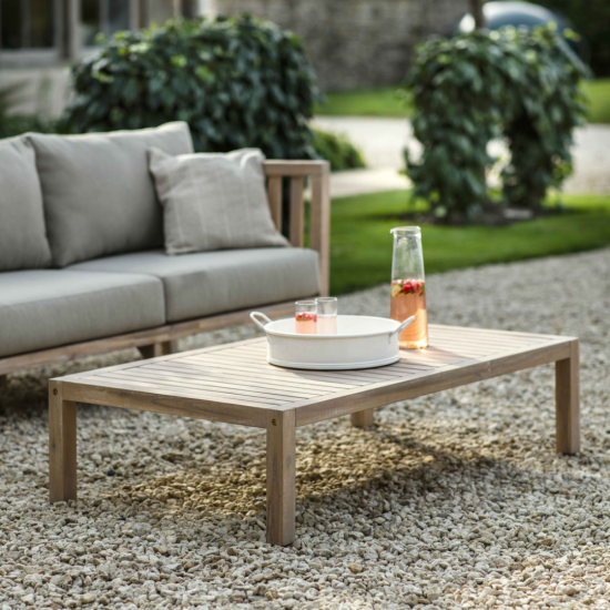 Garden Trading - Porthallow Rectangular Coffee Table - Acacia Wood - 30 x 120 x 70cm