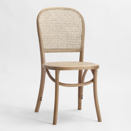 Luca Dining Chair - Natural Rattan Cane Seat - Elm Frame