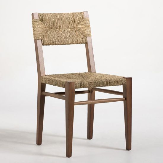 Finley Dining Chair - Natural Grass Rope Seat - Elm Frame