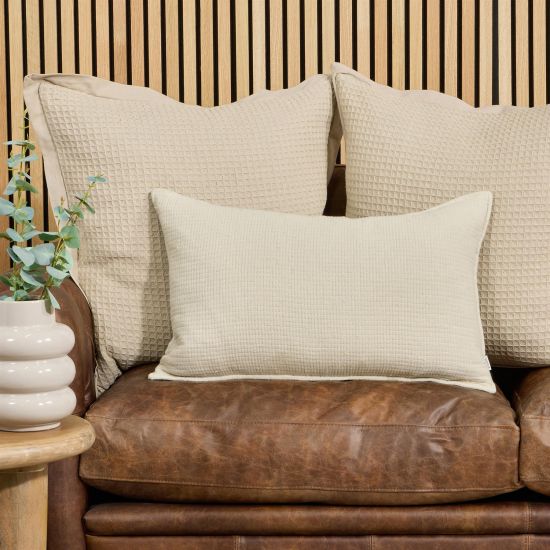 Tarida Rectangular Cushion - Natural Cotton - 40 x 60cm