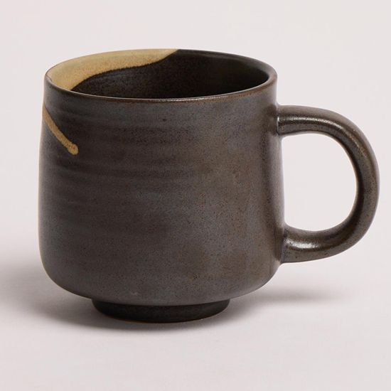 Rustica Cup - Brown Stoneware with Natural Detail