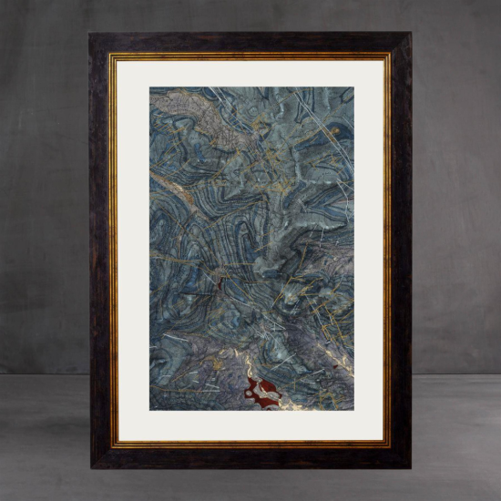 Framed Wall Art - A3 Slim Frame - British Maps - Cumbria Left Print - 38 x 50cm