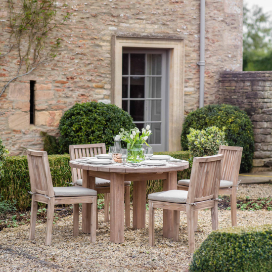 Garden Trading - Porthallow Round Dining Table - Acacia Wood - 75 x 120 x 120cm