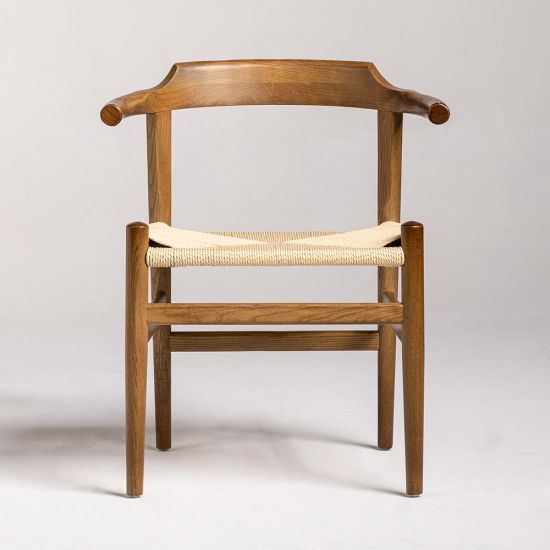 PP68 Inspired Armchair - Natural Triple Paper Coil Seat - Dark Oak Frame