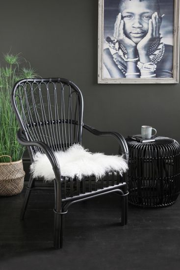 Portofino Black Rattan Arm Chair