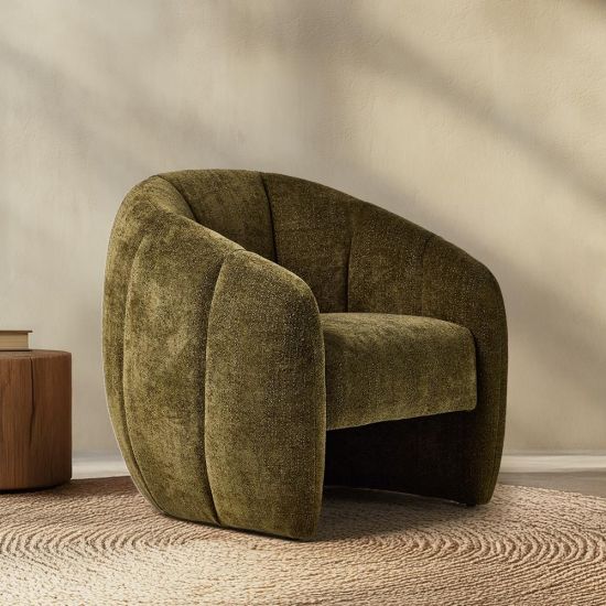 Cavan Tub Armchair - Moss Green - Fully Upholstered Frame