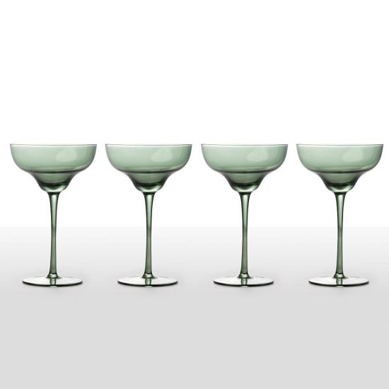 Willow Martini Glasses - Olive Green - Set of 4