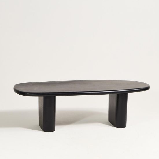 Haven Coffee Table - Crafted Shape Top - Black Mango Wood