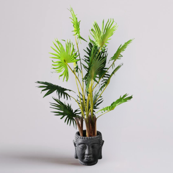 Real Touch Fan Palm Tree Decorative Indoor Artificial Plant - 95cm