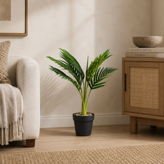 Real Touch Hawaiian Palm Tree Artificial Plant - Green - 60cm