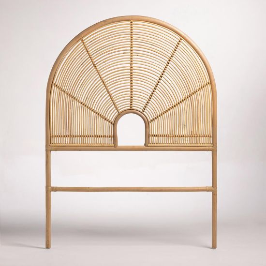 Inky Headboard - Single Size Bed - Jawit Rattan Arched Frame - 90cm