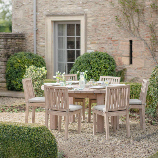 Garden Trading - Porthallow Round Dining Table - Acacia Wood - 75 x 160 x 160cm