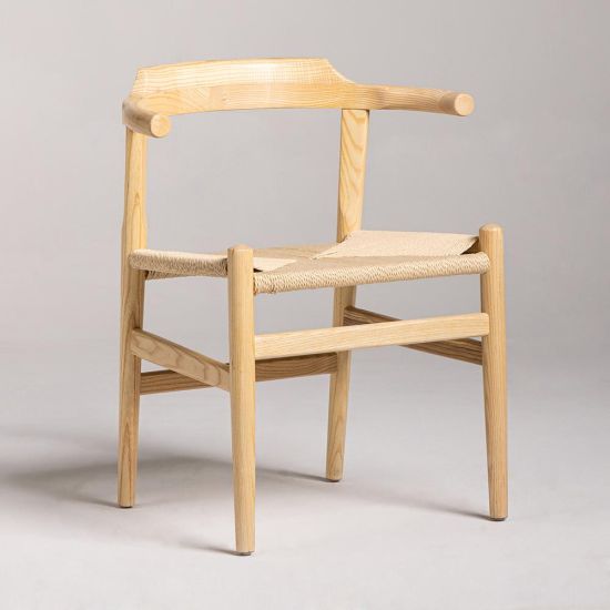 PP68 Inspired Armchair - Natural Triple Paper Coil Seat - Ash Frame