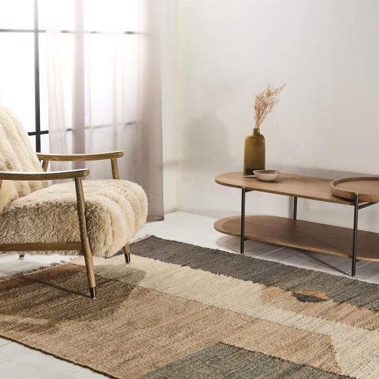 Lavani Area Rug - Brown and Natural - Contemporary Design - 120 x 170cm