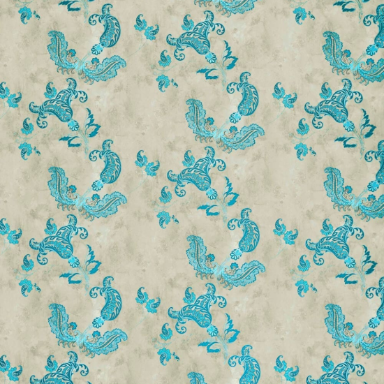 Barneby Gates Wallpaper - Paisley - Turquoise