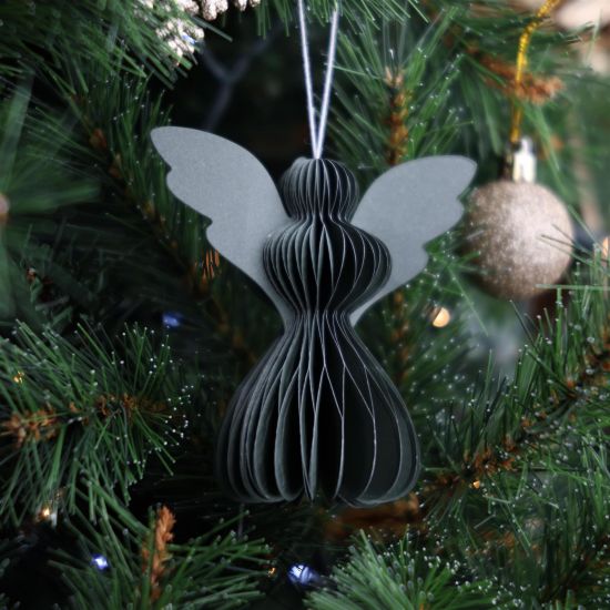 Traditional Nordic Christmas Bauble - Pine Angels - Paper Decoration - Pack Of 5