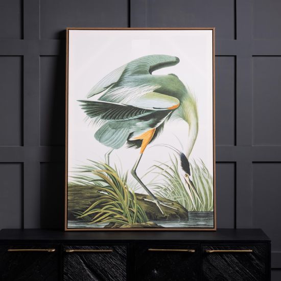 Framed Wall Art - Sarus Tropical Crane - 113 x 83cm