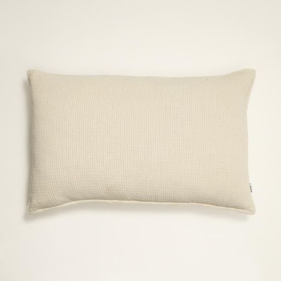 Tarida Rectangular Cushion - Natural Cotton - 40 x 60cm