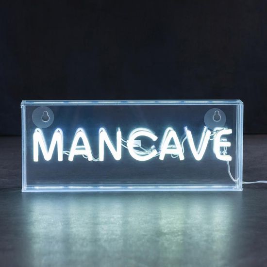 Neon Sign Acrylic Light Box - White - Mancave