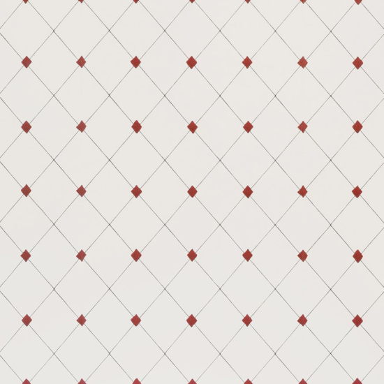 Barneby Gates Wallpaper - Diamond Trellis - Red