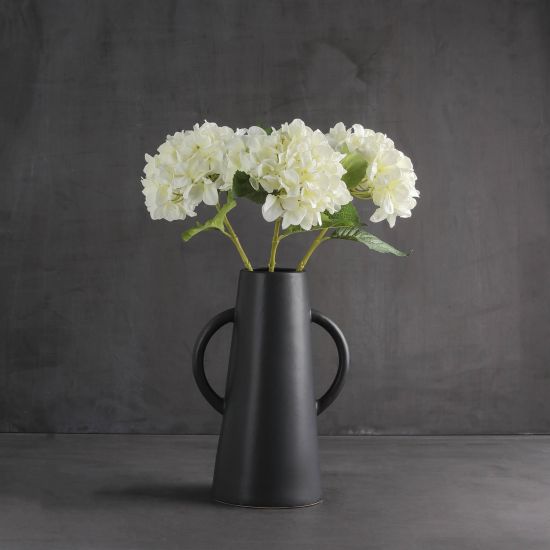 Cream Hydrangea Single Stem Artificial Flowers - Pack of 3