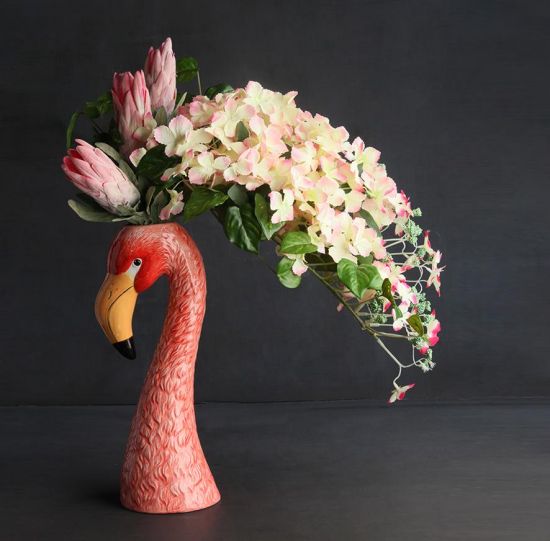 Flamingo Head Vase