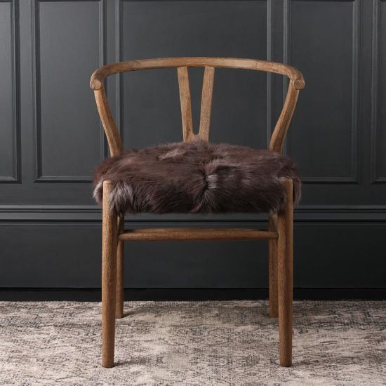 Fur Wishbone Dining Chair