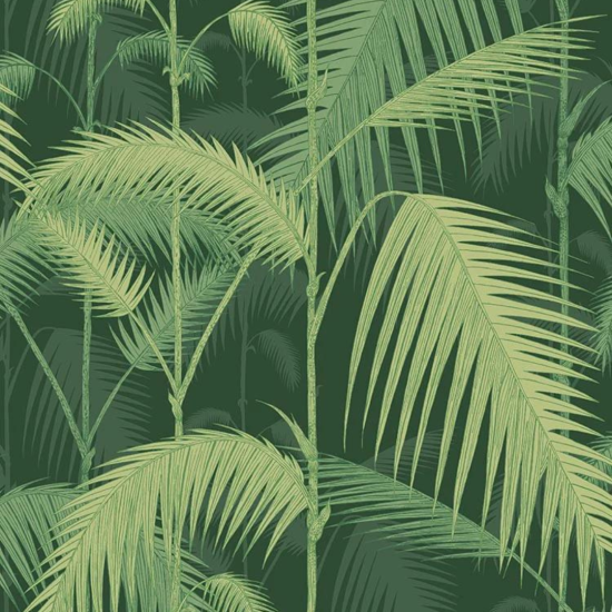 Cole & Son Wallpaper - Palm Jungle Icons - Forest Green