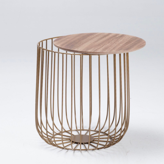 Liv Side Table - Removable Top - Cage Metal Frame - 39 x 42cm