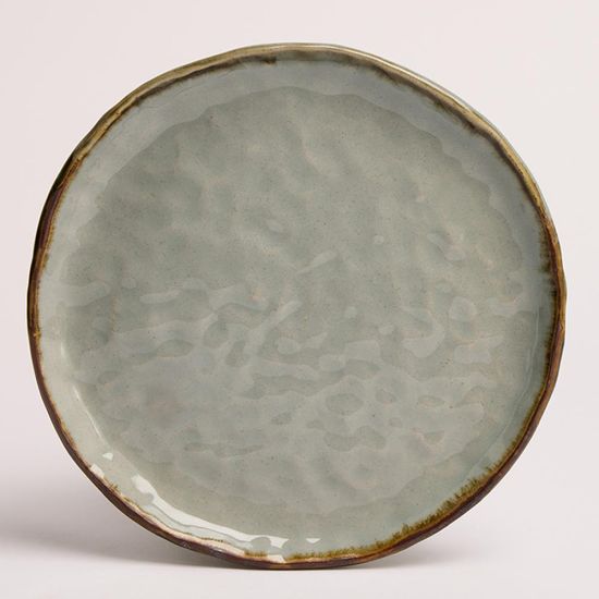 Elin Side Plate 21cm - Grey Blue Stoneware with Natural Detail