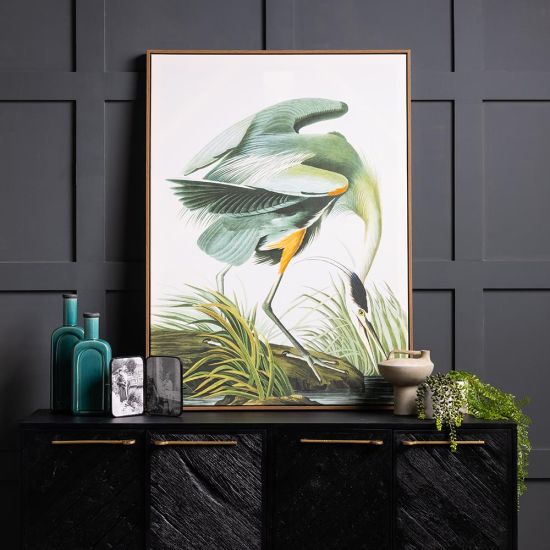 Framed Wall Art - Sarus Tropical Crane - 113 x 83cm