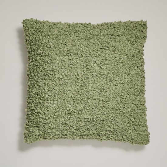 Layla Rectangle Cushion - Jade Green Boucle - Purity Cotton - 45 x 45cm