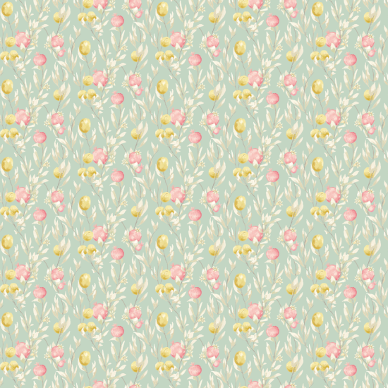 Ohpopsi Wallpaper - Laid Bare - Pomegranate Trail - Seafoam