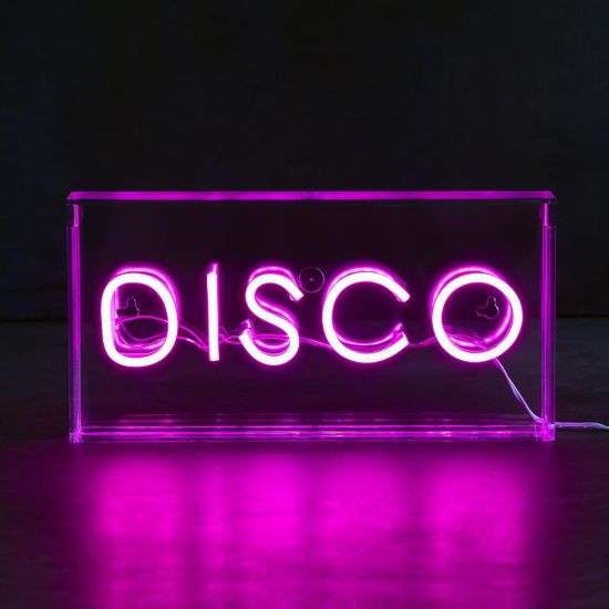 Neon Sign Acrylic Light Box - Purple - Disco