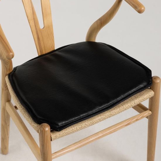 Protective Seat Pad - Vegan Faux Leather - Black
