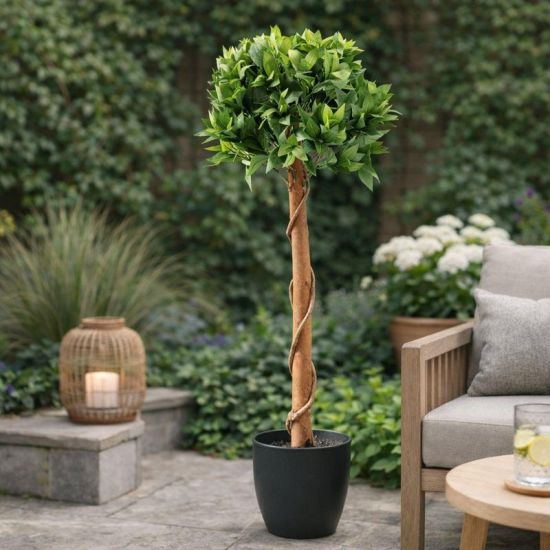 Bay Tree - Green & Brown - Real Touch - Artificial Plant - 100cm